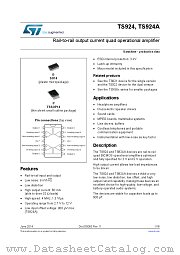 TS924AIYPT datasheet pdf ST Microelectronics