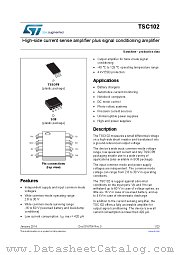 TSC102IYDT datasheet pdf ST Microelectronics