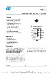 TSH173 datasheet pdf ST Microelectronics