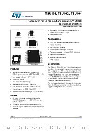 TSU102IST datasheet pdf ST Microelectronics