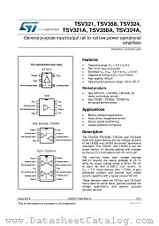 TSV324IPT datasheet pdf ST Microelectronics