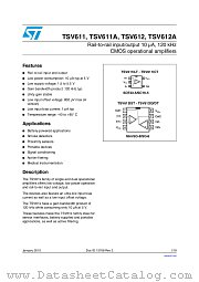 TSV612AIDT datasheet pdf ST Microelectronics