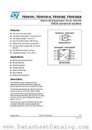 TSV6192 datasheet pdf ST Microelectronics