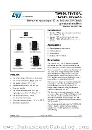TSV631IYLT datasheet pdf ST Microelectronics