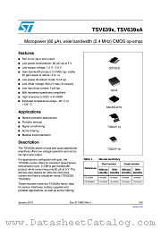 TSV6395AIPT datasheet pdf ST Microelectronics