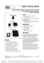 TSV732IST datasheet pdf ST Microelectronics