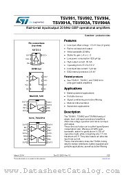 TSV991IYLT datasheet pdf ST Microelectronics