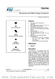 TSX3702IQ2T datasheet pdf ST Microelectronics