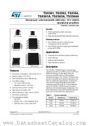 TSX562AIYDT datasheet pdf ST Microelectronics