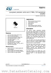 TSX711IYLT datasheet pdf ST Microelectronics