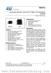 TSX712IYST datasheet pdf ST Microelectronics