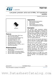 TSX7191IYLT datasheet pdf ST Microelectronics