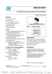 USBLC6-2SC6Y datasheet pdf ST Microelectronics