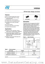 VIPER25LDTR datasheet pdf ST Microelectronics