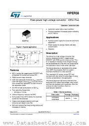 VIPER38HE datasheet pdf ST Microelectronics