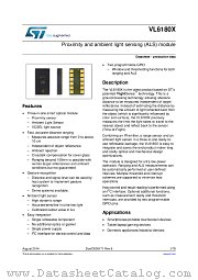 VL6180XV0NR/1 datasheet pdf ST Microelectronics