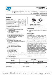 VN5012AKTR-E datasheet pdf ST Microelectronics