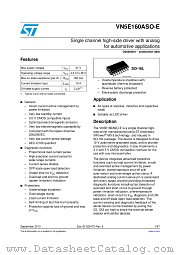 VN5E160ASOTR-E datasheet pdf ST Microelectronics