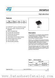 VN750PSTR-E datasheet pdf ST Microelectronics