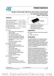 VND5E160ASO-E datasheet pdf ST Microelectronics
