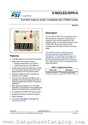 X-NUCLEO-IKP01A datasheet pdf ST Microelectronics