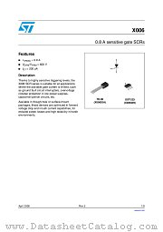 X006 datasheet pdf ST Microelectronics