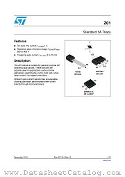 Z0107SN-5AA4 datasheet pdf ST Microelectronics