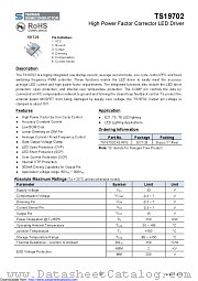 TS19702CX6 datasheet pdf Taiwan Semiconductor