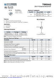TSM3443CX6 datasheet pdf Taiwan Semiconductor