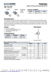 TSM7N65CZ datasheet pdf Taiwan Semiconductor