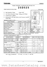 2SD525 datasheet pdf TOSHIBA