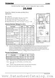 2SJ668 datasheet pdf TOSHIBA