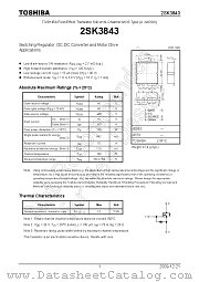 2SK3843 datasheet pdf TOSHIBA