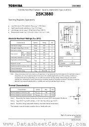 2SK3880 datasheet pdf TOSHIBA