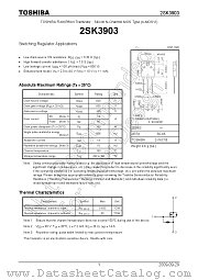 2SK3903 datasheet pdf TOSHIBA