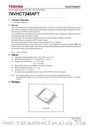 74VHCT245AFT datasheet pdf TOSHIBA