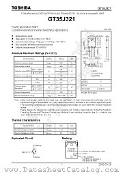GT35J321 datasheet pdf TOSHIBA