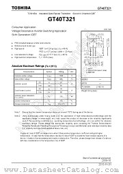GT40T321 datasheet pdf TOSHIBA
