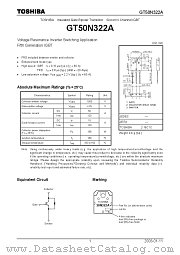 GT50N322A datasheet pdf TOSHIBA