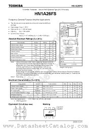 HN1A26FS datasheet pdf TOSHIBA