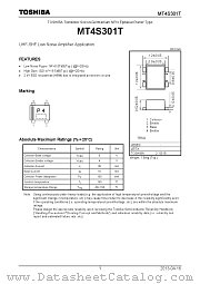 MT4S301T datasheet pdf TOSHIBA
