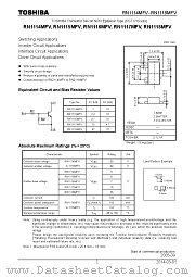 RN1117MFV datasheet pdf TOSHIBA