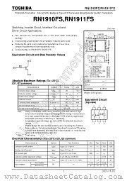 RN1910FS datasheet pdf TOSHIBA