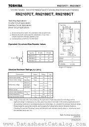 RN2108CT datasheet pdf TOSHIBA