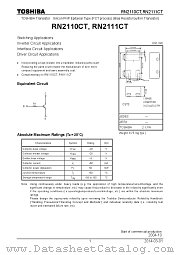 RN2111CT datasheet pdf TOSHIBA