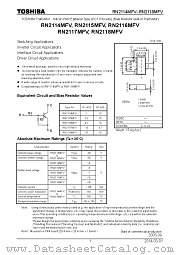 RN2116MFV datasheet pdf TOSHIBA