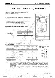 RN2907AFS datasheet pdf TOSHIBA