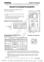 RN2908FS datasheet pdf TOSHIBA