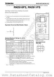 RN2911FS datasheet pdf TOSHIBA