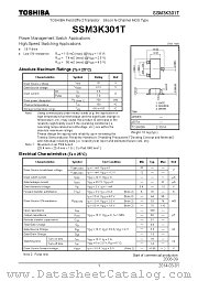 SSM3K301T datasheet pdf TOSHIBA